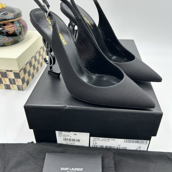 Saint Laurent Shoes - YSL Saint Laurent Opyum Sling back heels
